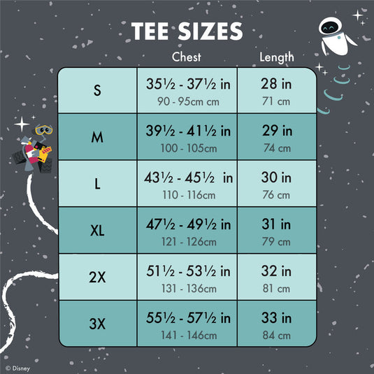 Loungefly Pixar Wall-E & Eve Unisex Tee -PRE ORDER