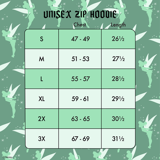 Loungefly Disney Tinker Bell Unisex Zip Hoodie - LF Lovers
