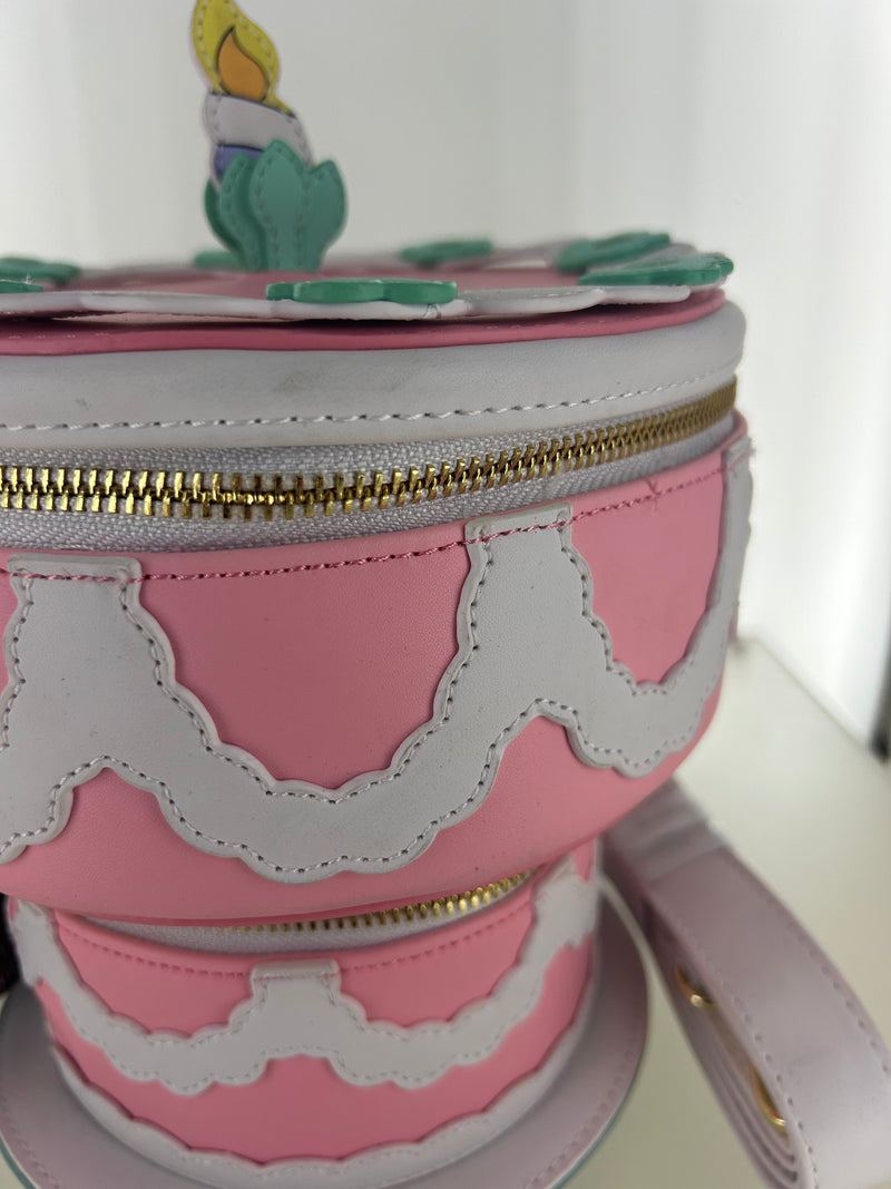 Load image into Gallery viewer, OUTLET - Loungefly Disney Alice in Wonderland Unbirthday Cake Crossbody Bag - DAMAGED - LF Lovers
