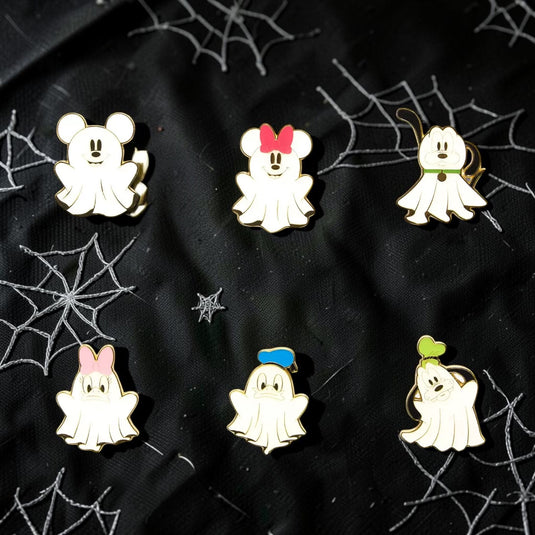 Loungefly Disney Mickey and Friends Ghosts Glow-in-the-Dark Mystery Pins