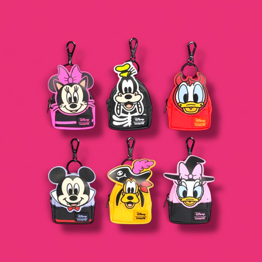 Loungefly Disney Mickey and Friends Halloween Mystery Mini Backpack Bag Charms - PREORDER