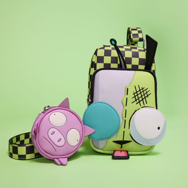 Load image into Gallery viewer, Loungefly Nickelodeon Invader Zim Gir Cellphone Crossbody - LF Lovers
