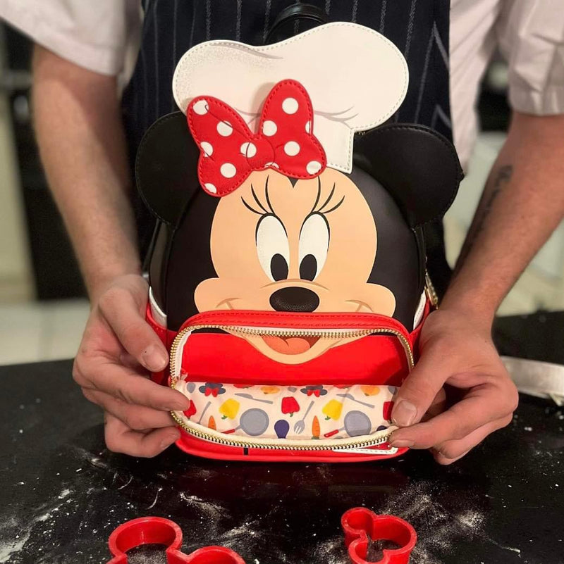 Load image into Gallery viewer, Loungefly Disney Chef Minnie Cosplay Mini Backpack - LF Lovers
