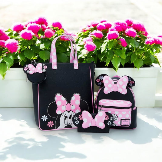 Loungefly Disney Minnie Floral Rocks The Dots Tote Bag With Coin Bag