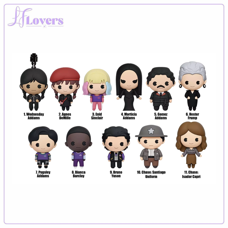 Load image into Gallery viewer, Wednesday - Series 5 - 3D Foam Mystery Bag Clips - LF Lovers
