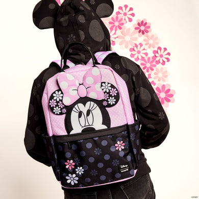 Loungefly Disney Minnie Floral Rock The Dots Full Size Nylon Backpack