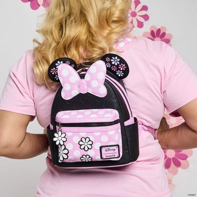 Loungefly Minnie Floral Rock The Dots Mini Backpack