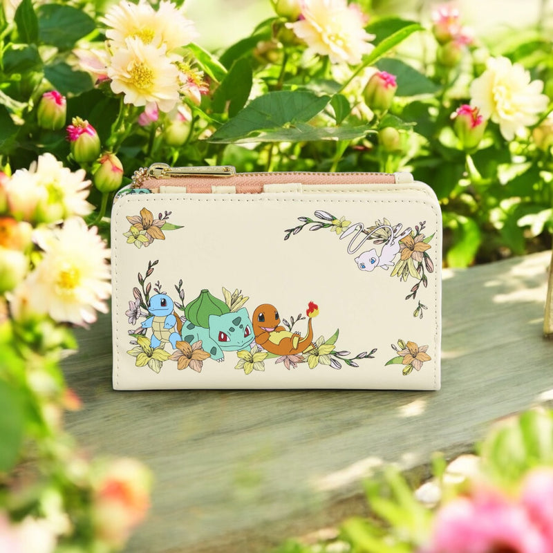 Load image into Gallery viewer, Loungefly Pokémon Mew &amp; Kanto Starter Bi-fold Wallet
