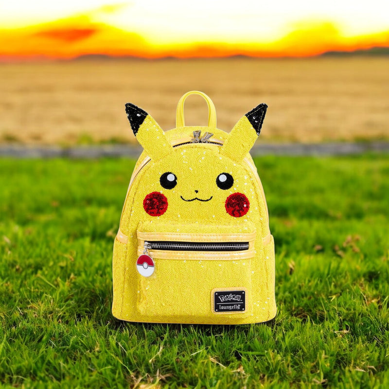 Load image into Gallery viewer, Loungefly Pokemon Pikachu Sequin Cosplay Mini Backpack
