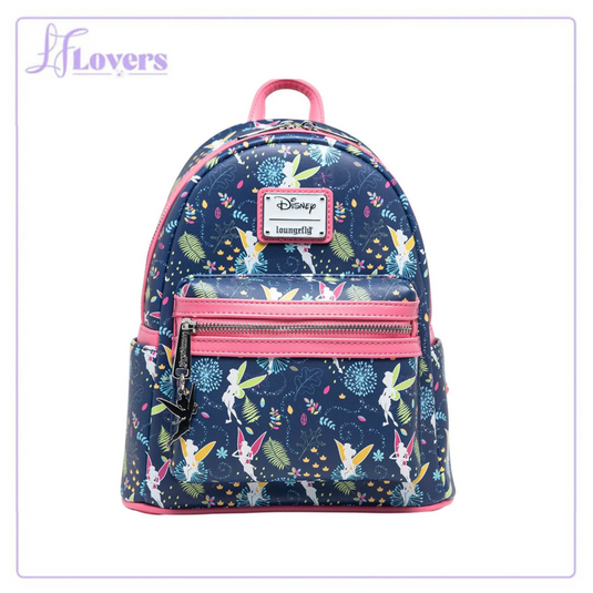 Loungefly Disney Tinkerbell Glow in the Dark Allover Print Backpack