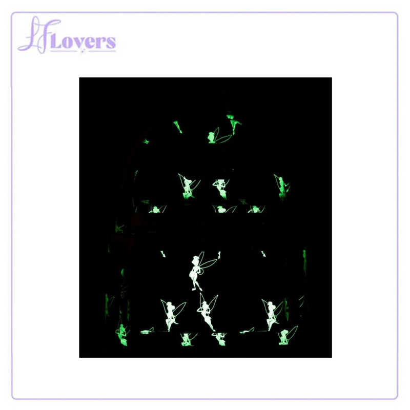 Load image into Gallery viewer, Loungefly Disney Tinkerbell Glow in the Dark Allover Print Backpack
