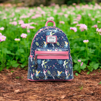Loungefly Disney Tinkerbell Glow in the Dark Allover Print Backpack