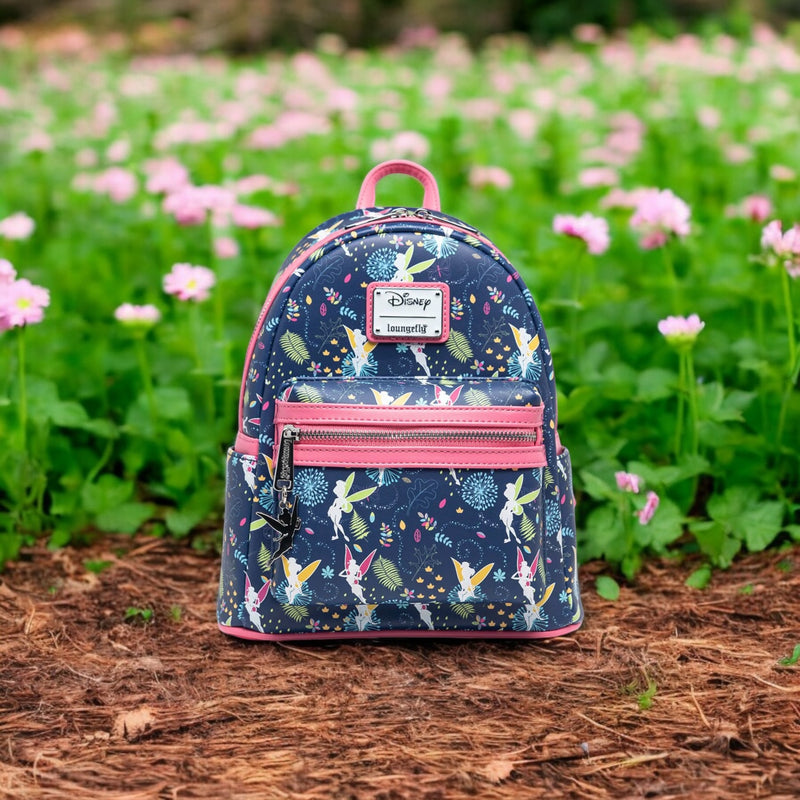 Load image into Gallery viewer, Loungefly Disney Tinkerbell Glow in the Dark Allover Print Backpack
