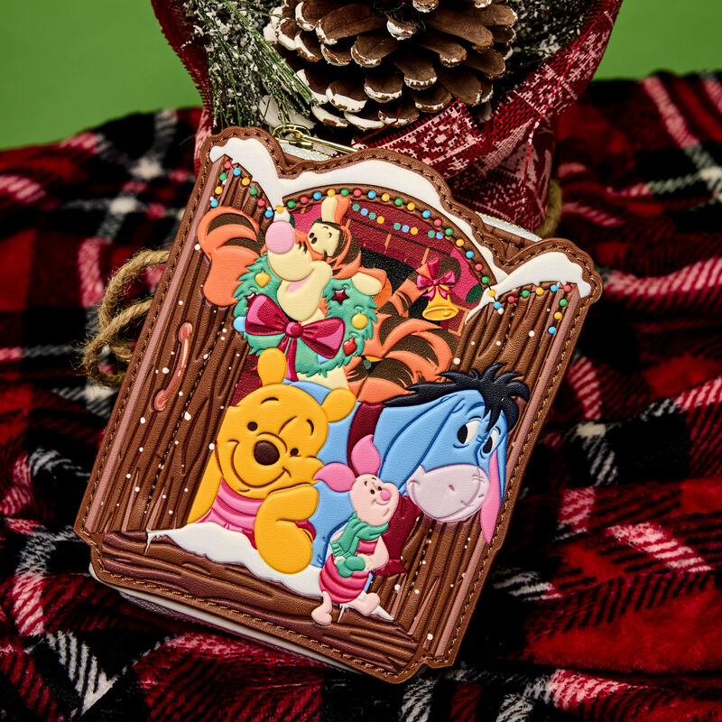 Load image into Gallery viewer, Loungefly Disney Winnie The Pooh Holiday Scene Pooh And Friends Zip Around Wallet - LF Lovers
