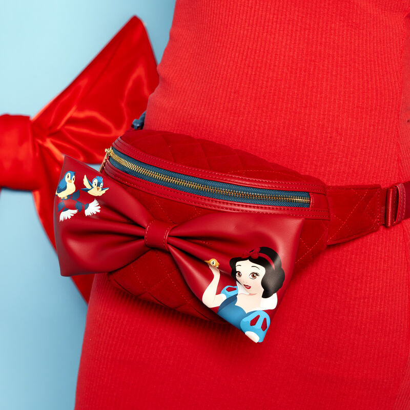 Load image into Gallery viewer, Loungefly Disney Snow White Classic Bow Velvet Belt Bag - LF Lovers

