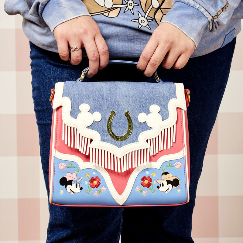 Load image into Gallery viewer, Loungefly Disney Western Mickey And Minnie Crossbody - LF Lovers
