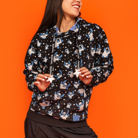OUTLET - Loungefly Disney Stitch Ghost Hooded Sweatshirt - RETURN
