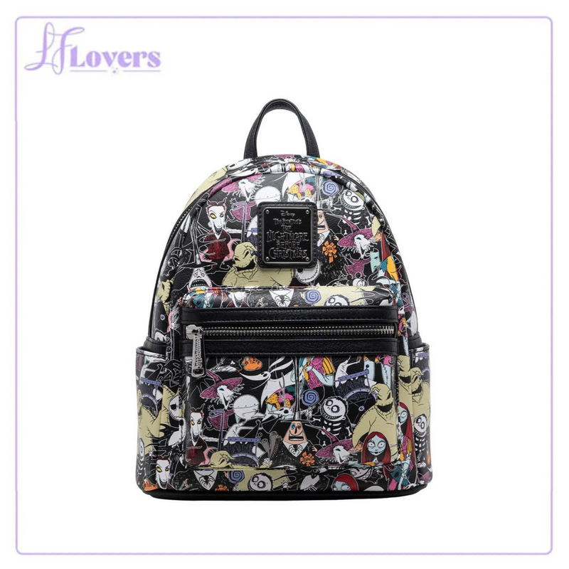 Load image into Gallery viewer, Loungefly Disney Nightmare Before Christmas All Over Print Mini Backpack

