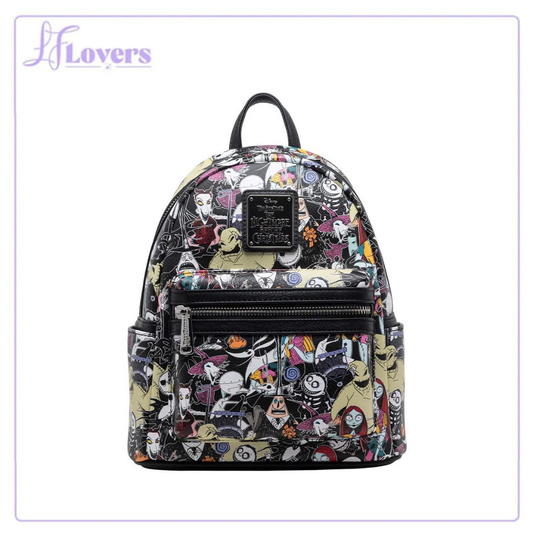 Loungefly Disney Nightmare Before Christmas All Over Print Mini Backpack