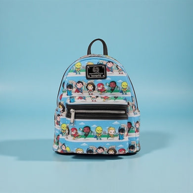 OUTLET - Loungefly DC Superheroes Chibi Lineup Mini Backpack