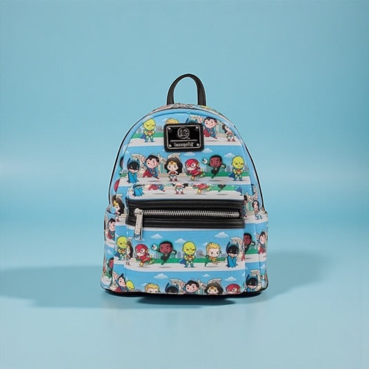 OUTLET - Loungefly DC Superheroes Chibi Lineup Mini Backpack