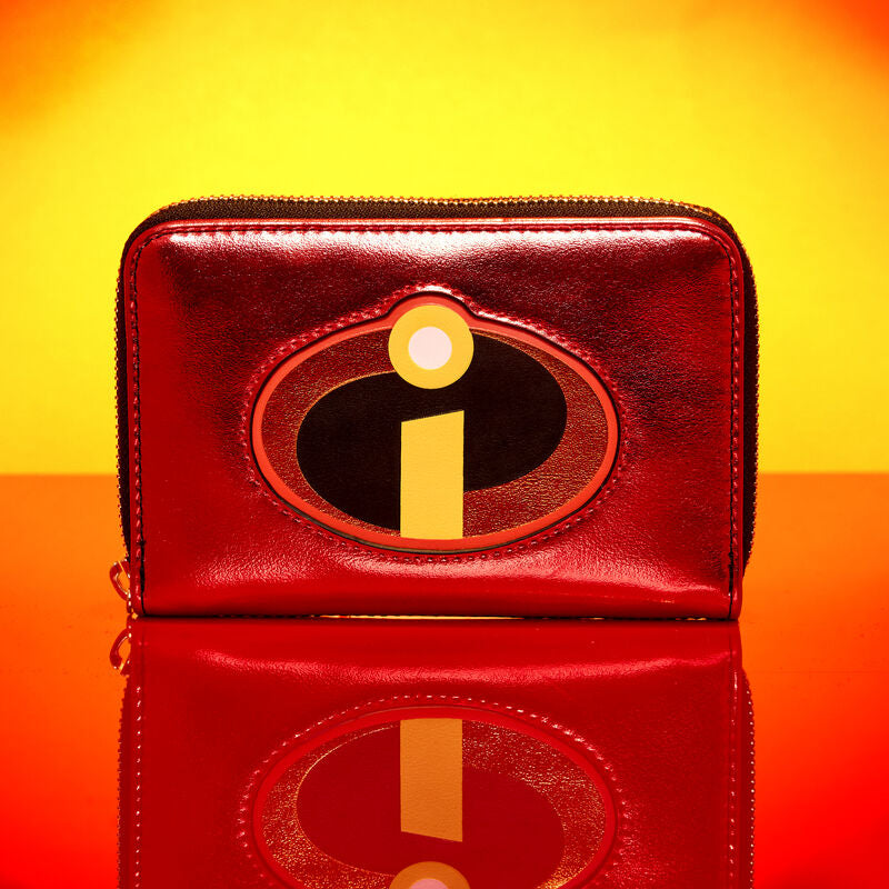 Load image into Gallery viewer, Loungefly Pixar The Incredibles 20th Anniversary Metallic Cosplay Zip Around Wallet - LF Lovers
