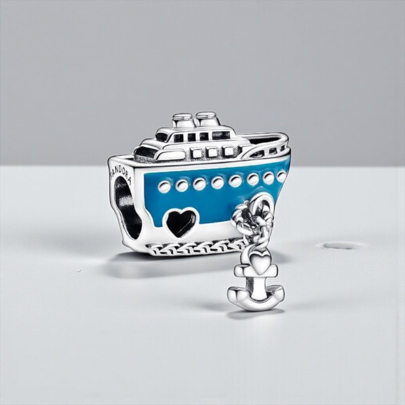 Load image into Gallery viewer, Pandora Anchored Cruise Ship Charm
