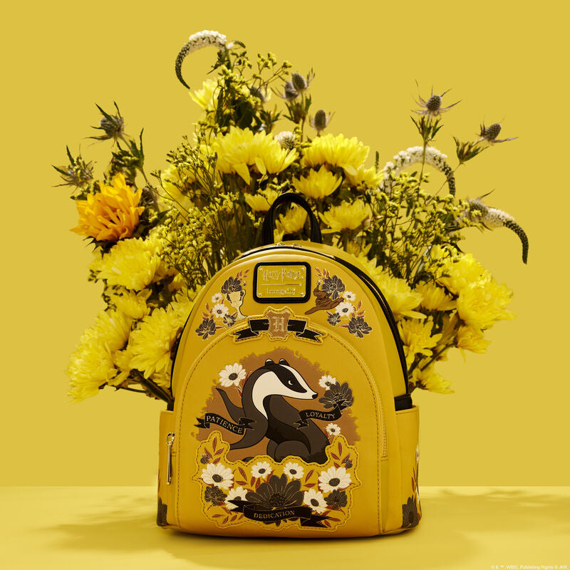 Load image into Gallery viewer, Loungefly Warner Brothers Harry Potter Hufflepuff House Tattoo Mini Backpack - LF Lovers
