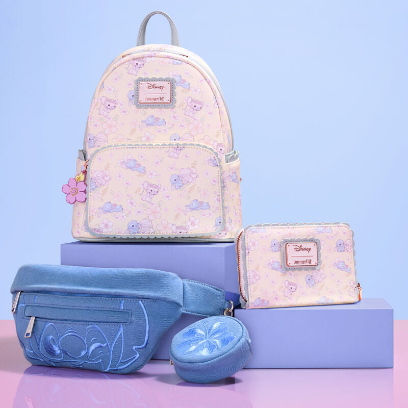 Load image into Gallery viewer, Loungefly Disney Cute Stitch Cherry Blossom Mini Backpack - PRE ORDER
