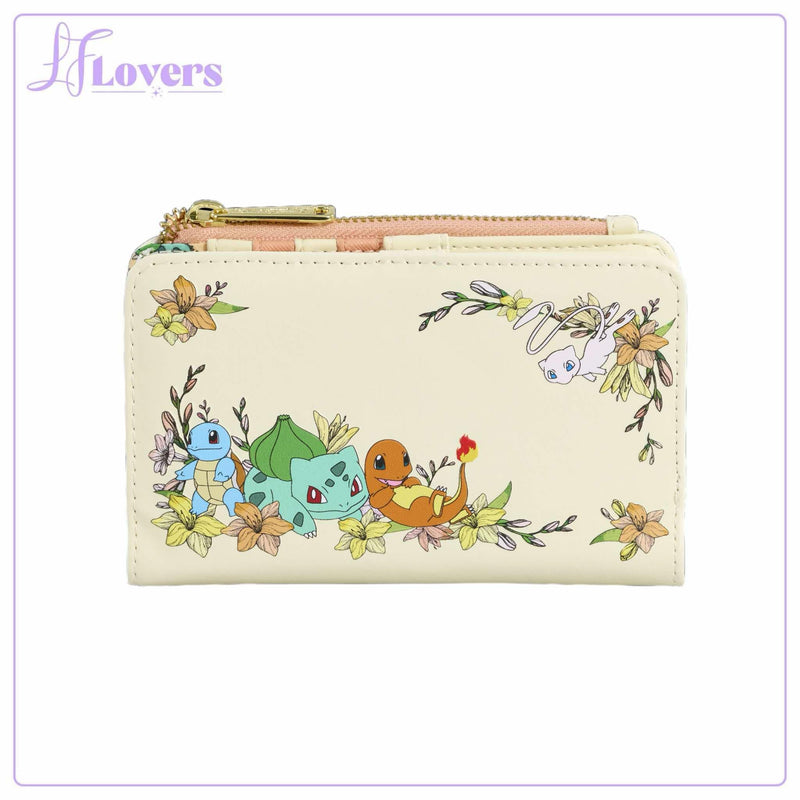 Load image into Gallery viewer, Loungefly Pokémon Mew &amp; Kanto Starter Bi-fold Wallet

