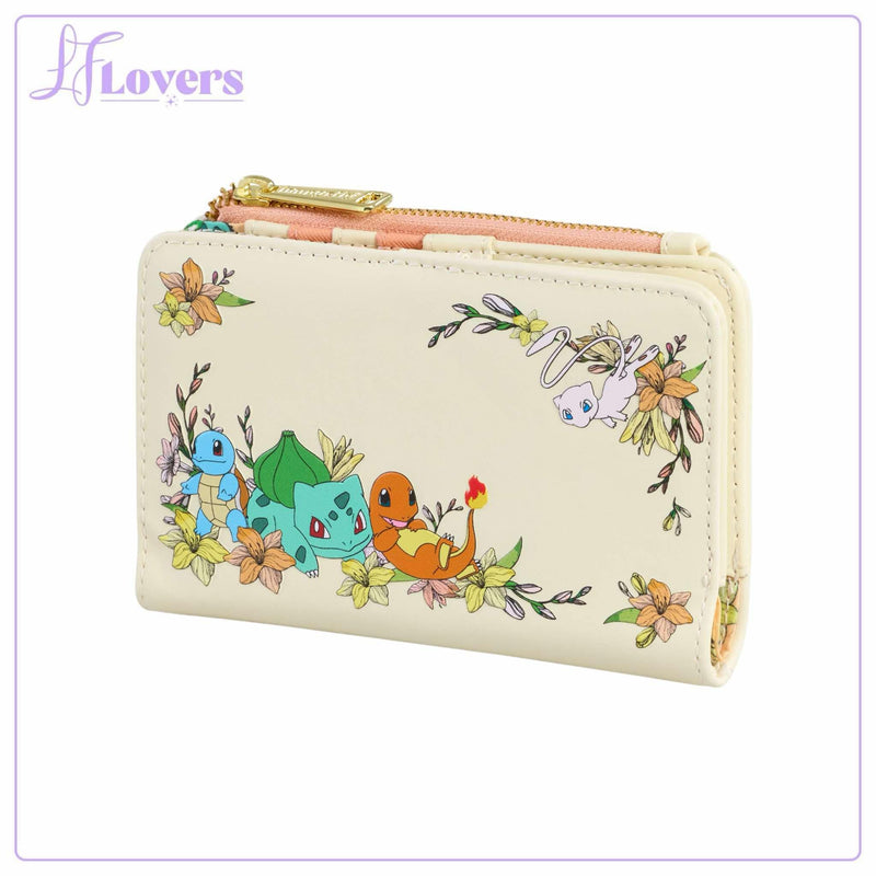 Load image into Gallery viewer, Loungefly Pokémon Mew &amp; Kanto Starter Bi-fold Wallet
