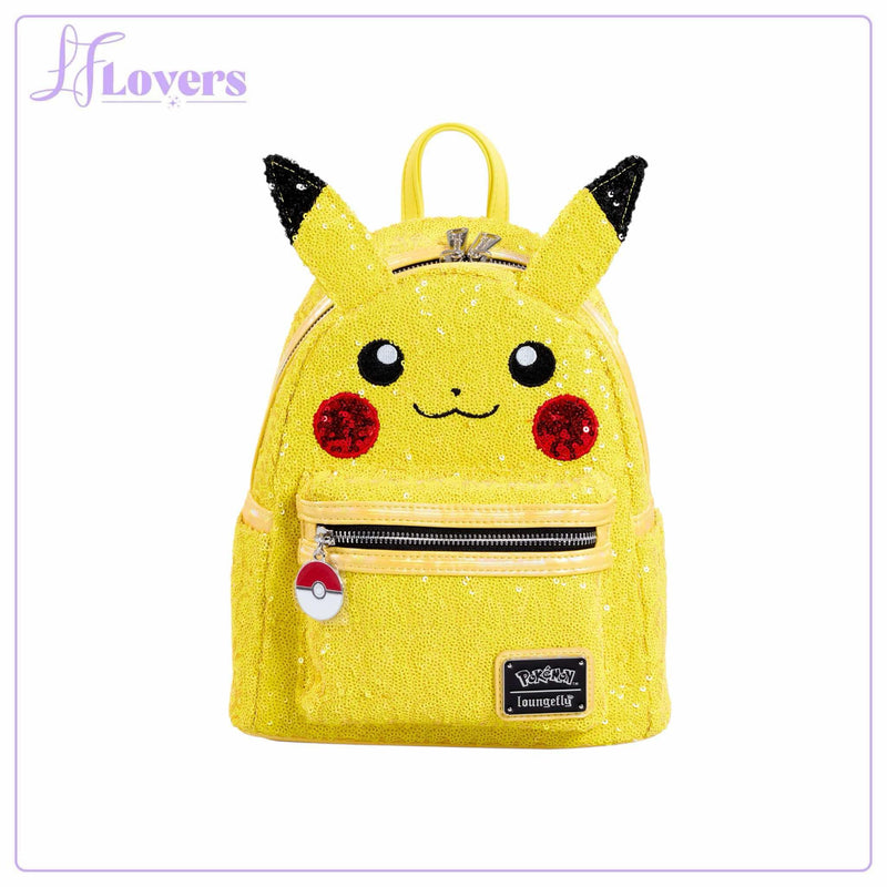 Load image into Gallery viewer, Loungefly Pokemon Pikachu Sequin Cosplay Mini Backpack
