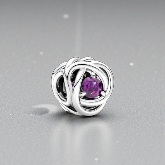 Pandora February Birthstone Eternity Circle Charm