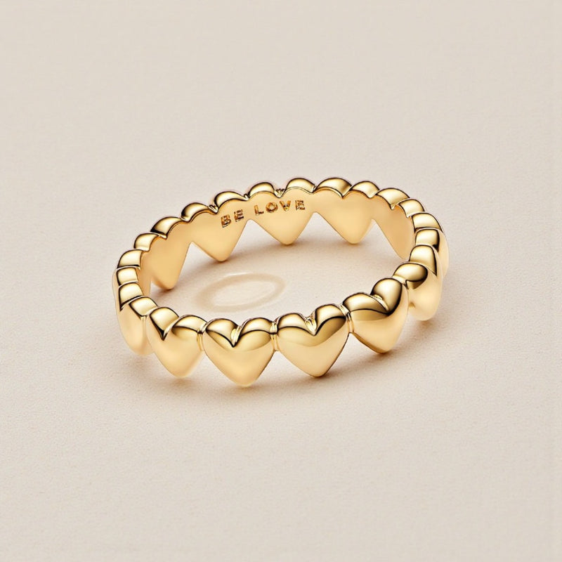 Load image into Gallery viewer, Pandora Row of Hearts Ring - Size 60
