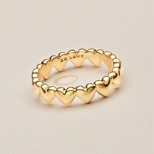 Pandora Row of Hearts Ring - Size 60