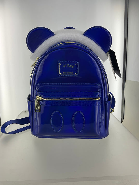 OUTLET - LFLovers Exclusive - Loungefly Disney Mickey Mouse Blue Oil Slick Mini Backpack - DAMAGED