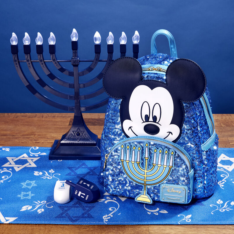 Load image into Gallery viewer, Loungefly Disney Mickey Happy Hanukkah Menorah Mini Backpack
