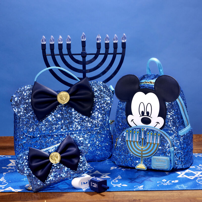 Load image into Gallery viewer, Loungefly Disney Mickey Happy Hanukkah Menorah Mini Backpack
