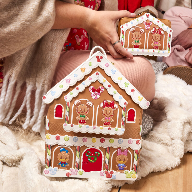Load image into Gallery viewer, Loungefly Disney Mickey and Friends Gingerbread House Mini Backpack
