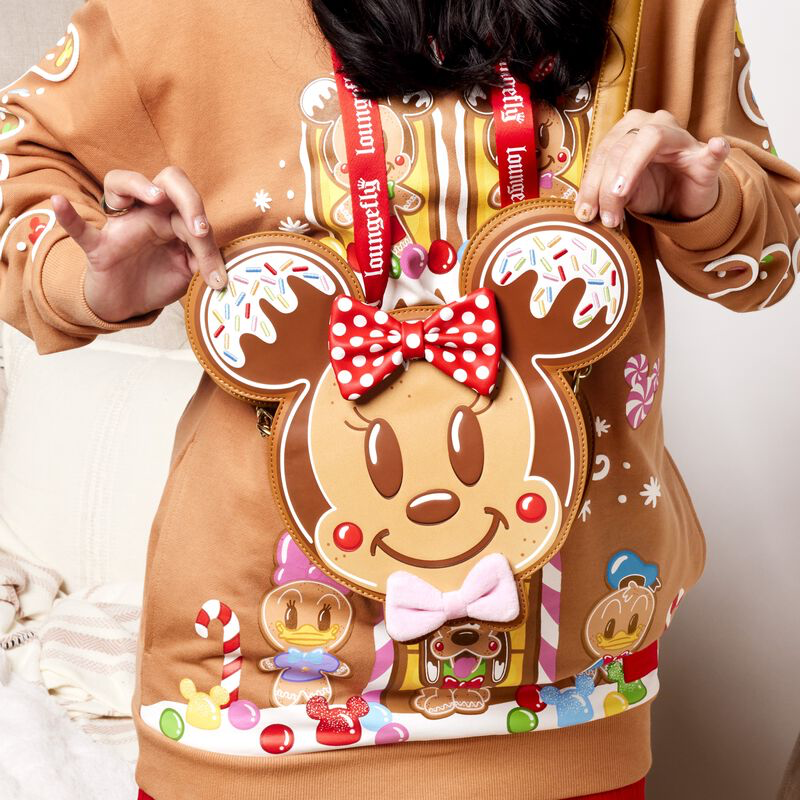 Load image into Gallery viewer, Loungefly Disney Mickey and Friends Gingerbread Cookie Figural Crossbody
