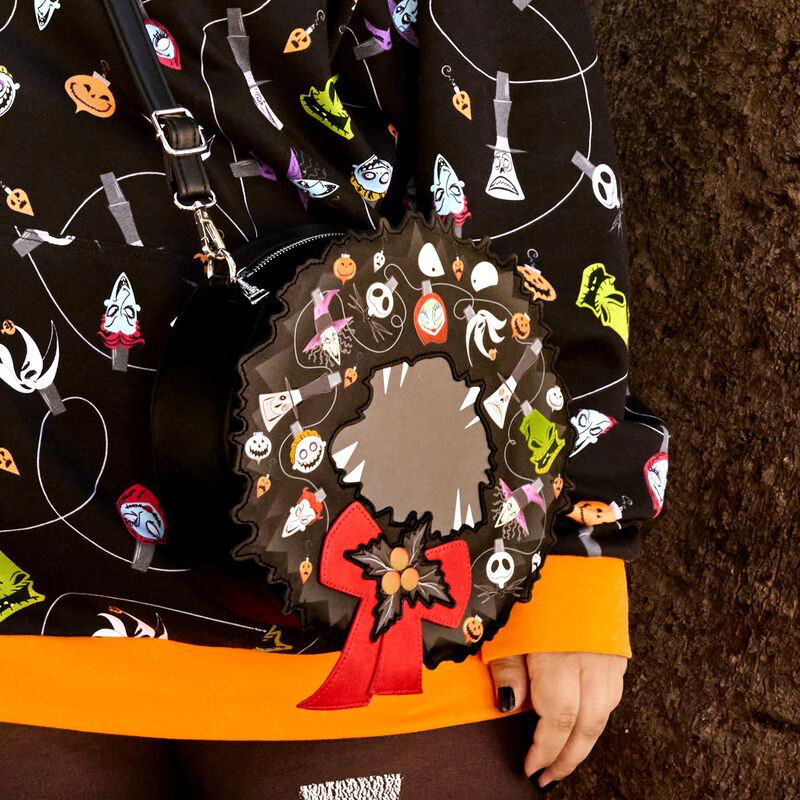 Load image into Gallery viewer, Loungefly Disney Nightmare Before Christmas Figural Wreath Crossbody
