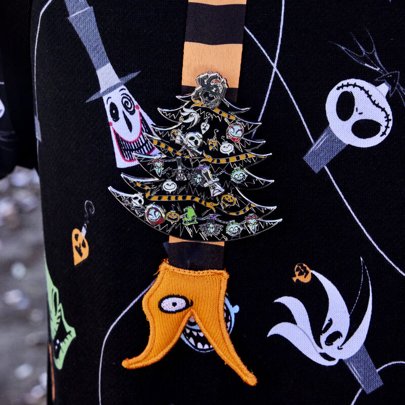 Load image into Gallery viewer, Loungefly Disney Nightmare Before Christmas Glow in the Dark Christmas Tree 3 Inch Pin
