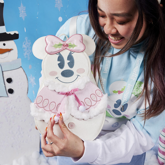 Loungefly Disney Minnie Pastel Figural Snowman Mini Backpack - LF Lovers