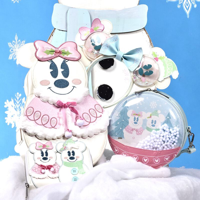 Load image into Gallery viewer, Loungefly Disney Mickey and Minnie Pastel Snowman Headband
