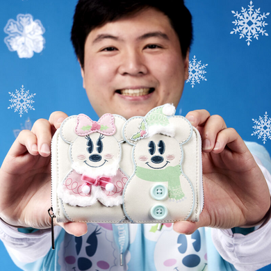 Loungefly Disney Minnie Pastel Figural Snowman Zip Around Wallet - LF Lovers