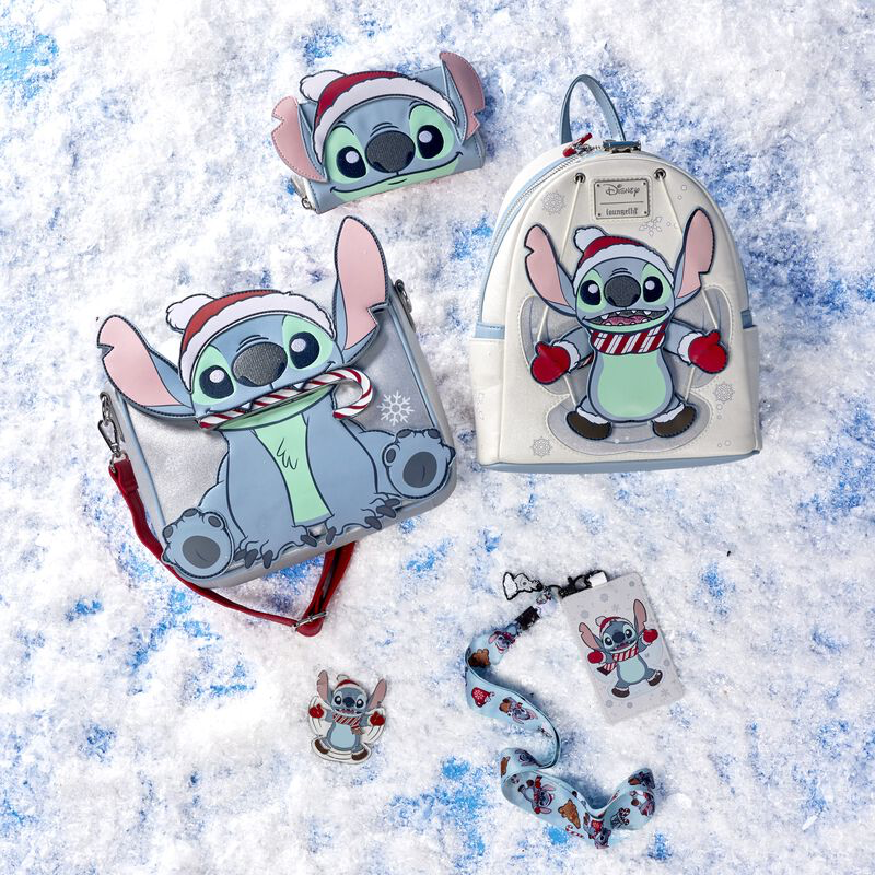Load image into Gallery viewer, Loungefly Disney Stitch Holiday Cosplay Zip Around Wallet
