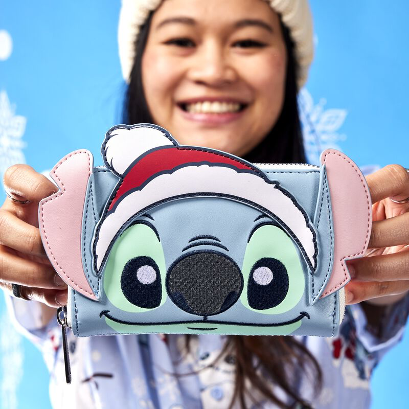Load image into Gallery viewer, Loungefly Disney Stitch Holiday Cosplay Zip Around Wallet - LF Lovers
