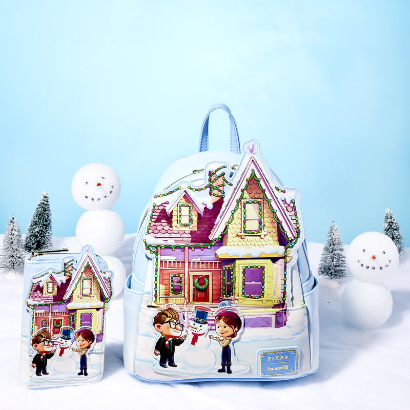 Load image into Gallery viewer, Loungefly Disney Pixar Up House Christmas Lights Zip Around Wallet
