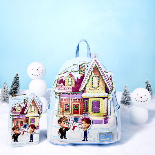 Loungefly Disney Pixar Up House Christmas Lights Zip Around Wallet