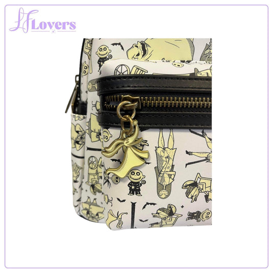 Loungefly Disney Nightmare Before Christmas Glow in the Dark All Over Print Mini Backpack - LF Lovers